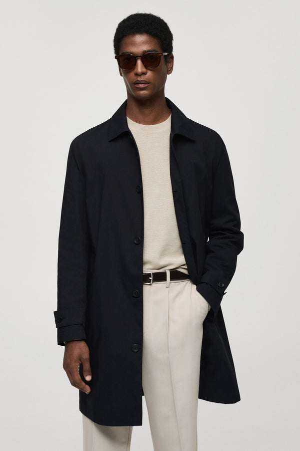 Veste longue Bleu - MANGO