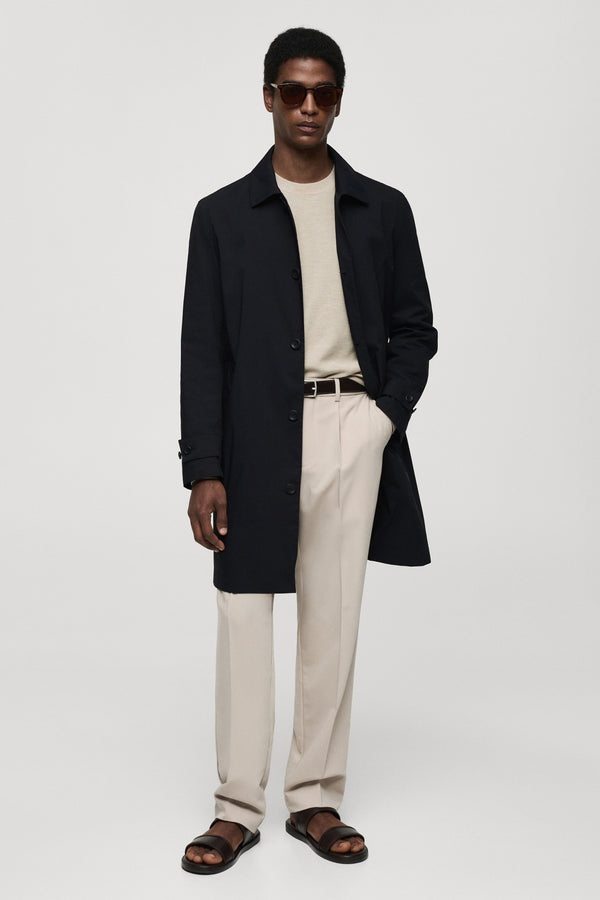 Veste longue Bleu - MANGO