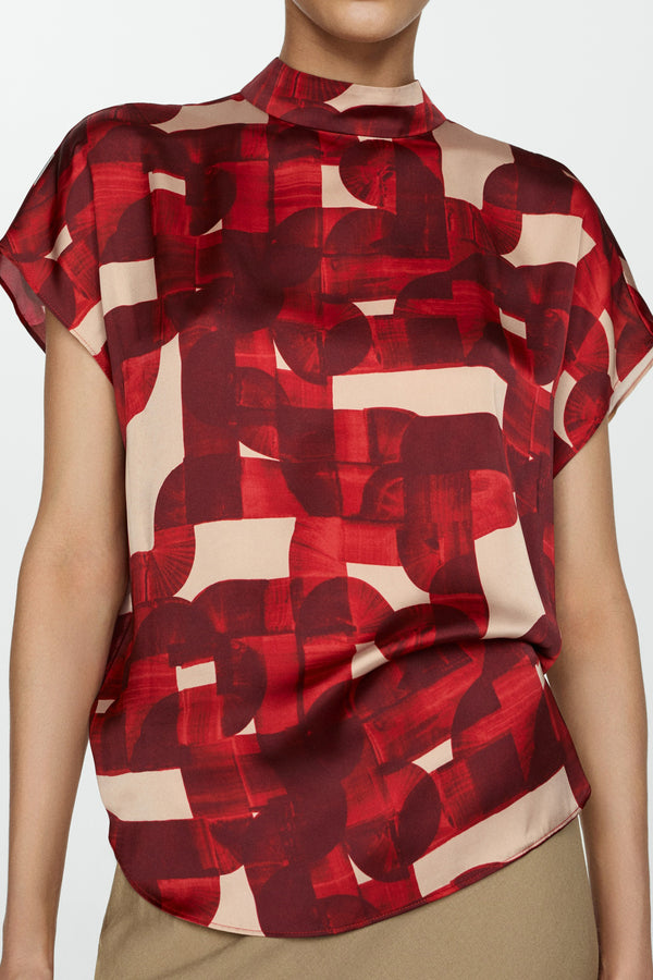 Chemisier (manches courtes) Rouge - MANGO