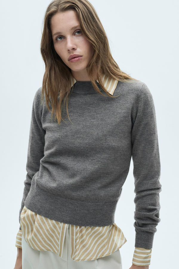 Pull col rond Noir - MANGO