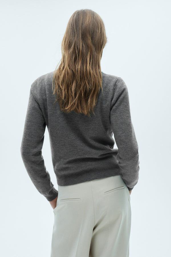Pull col rond Noir - MANGO