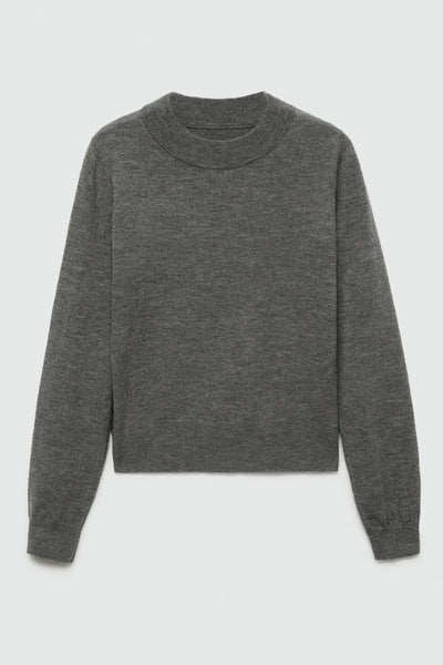 Pull col rond Noir - MANGO