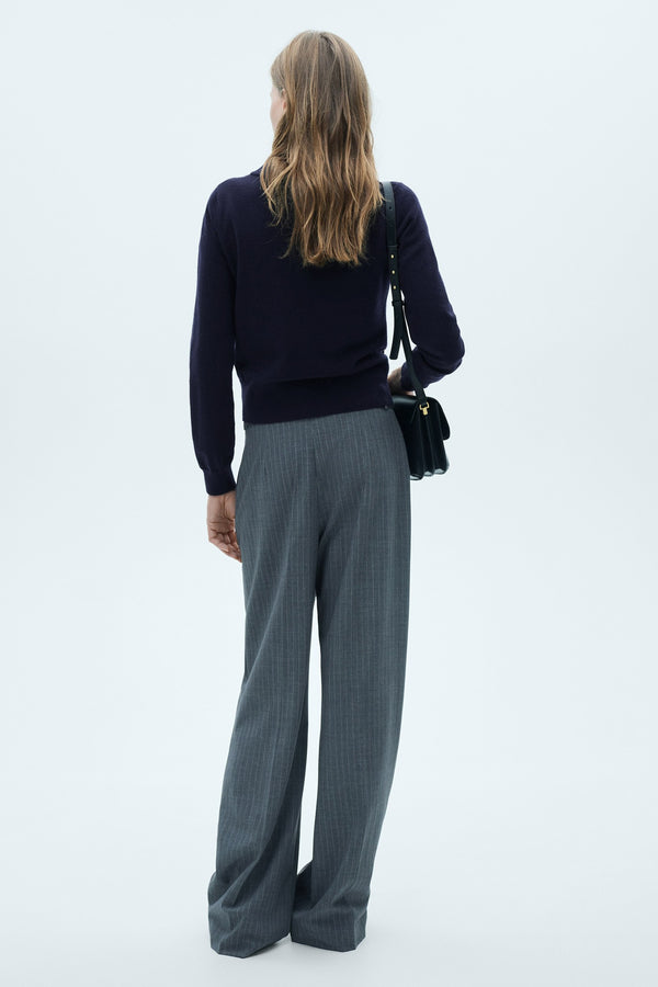 Pull col rond Bleu - MANGO