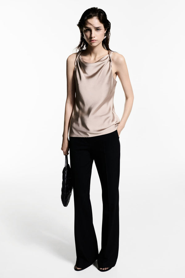 Chemisier (sans manches) Beige - MANGO