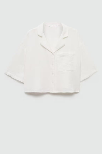 Chemisier (manches longues) Blanc - MANGO