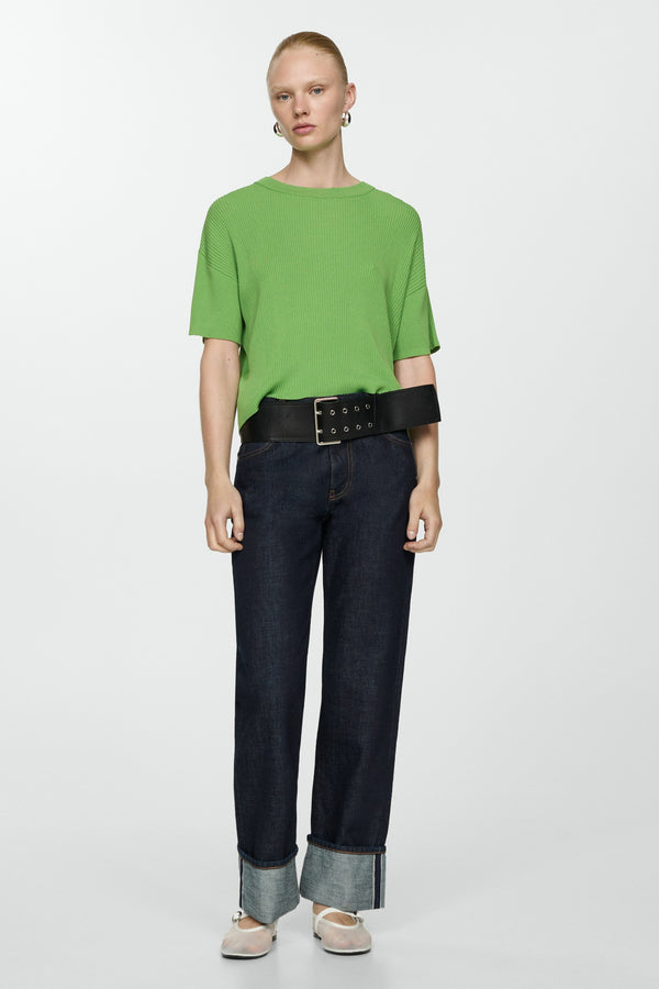 Pull col rond Vert - MANGO