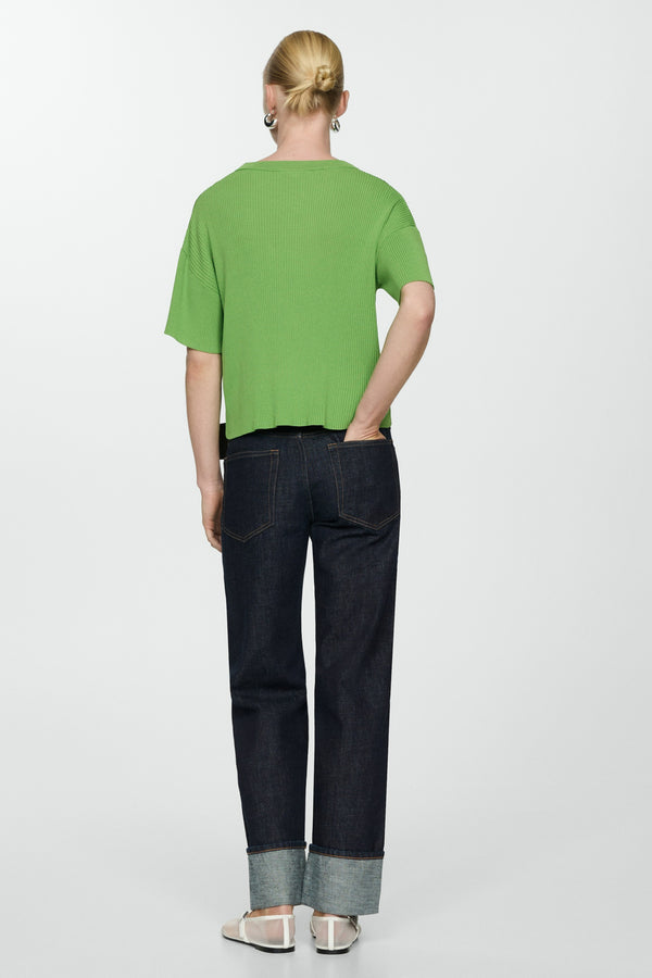 Pull col rond Vert - MANGO