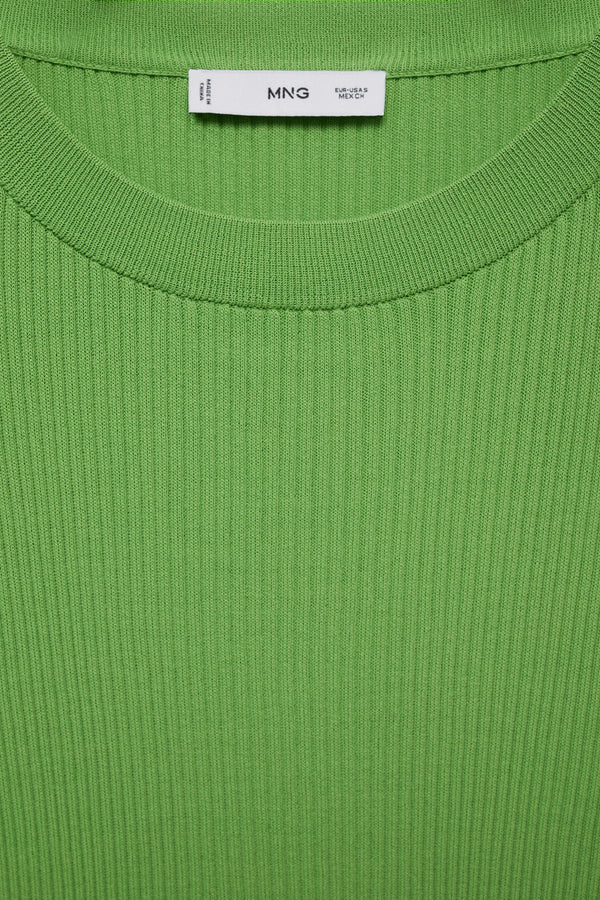 Pull col rond Vert - MANGO