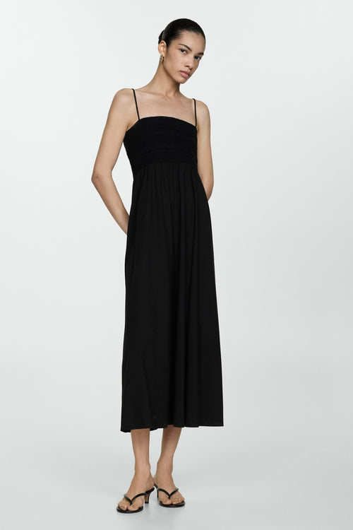 Robe  Noir - MANGO
