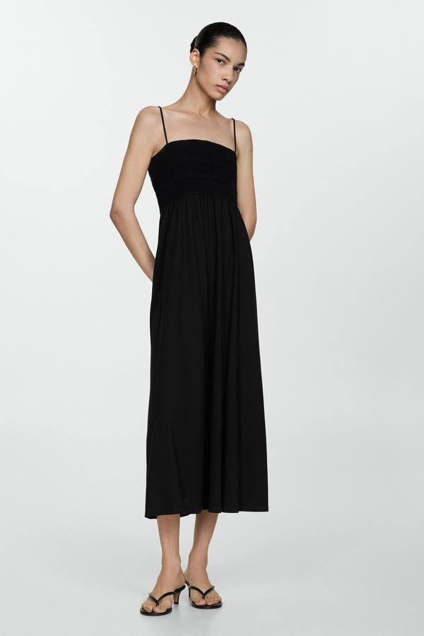 Robe  Noir - MANGO