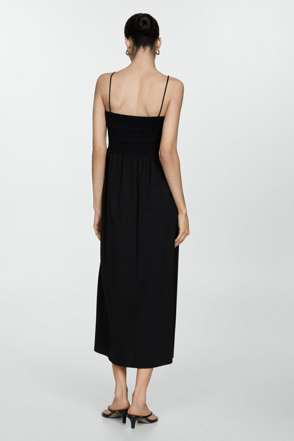 Robe  Noir - MANGO
