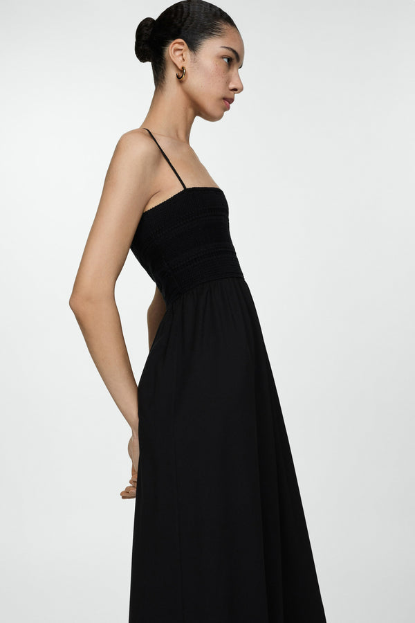 Robe  Noir - MANGO