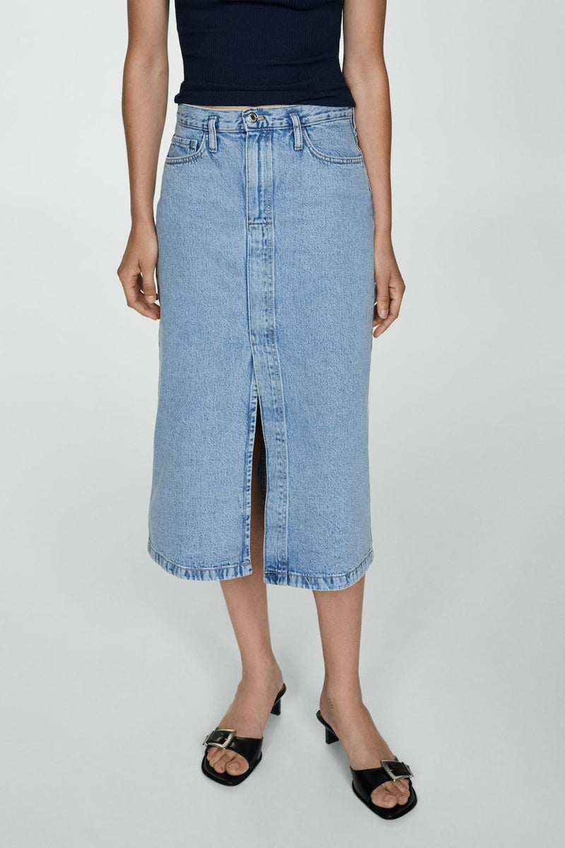 Jupe - mid blue denim