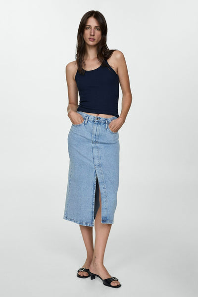Jupe - mid blue denim