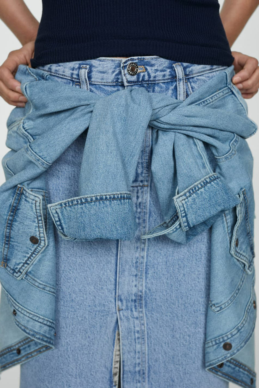 Rok - mid blue denim