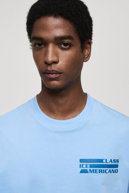 T-shirt (manches courtes) Bleu - MANGO