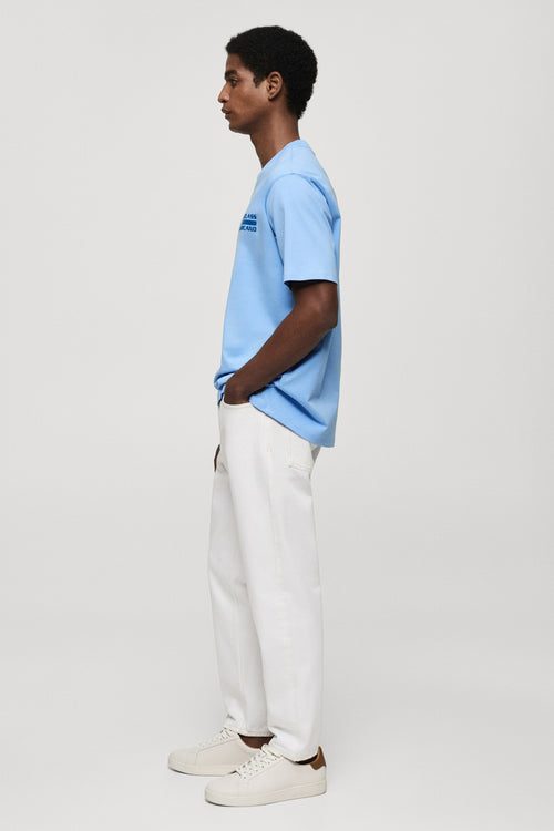 T-shirt (manches courtes) Bleu - MANGO