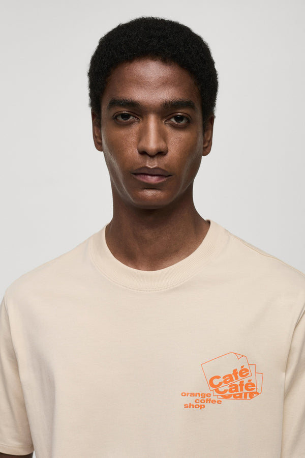 T-shirt (manches courtes) Beige - MANGO