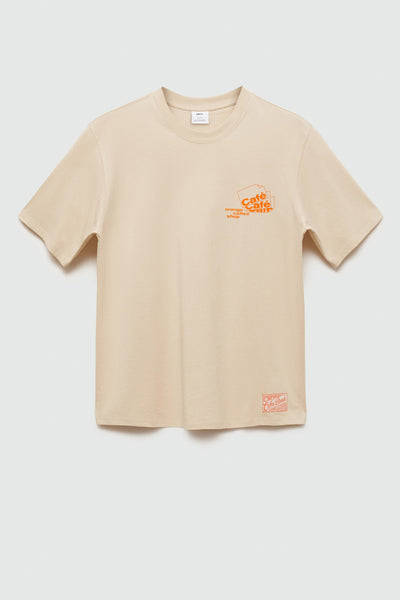T-shirt (korte mouwen) Beige - MANGO
