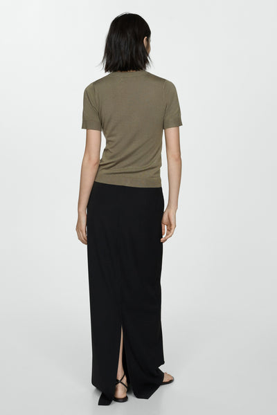 Pull col rond Vert - MANGO
