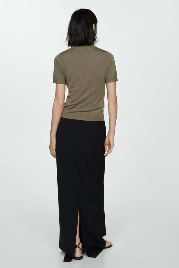 Pull col rond Vert - MANGO