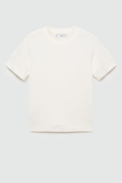 Pull col rond Écru - MANGO