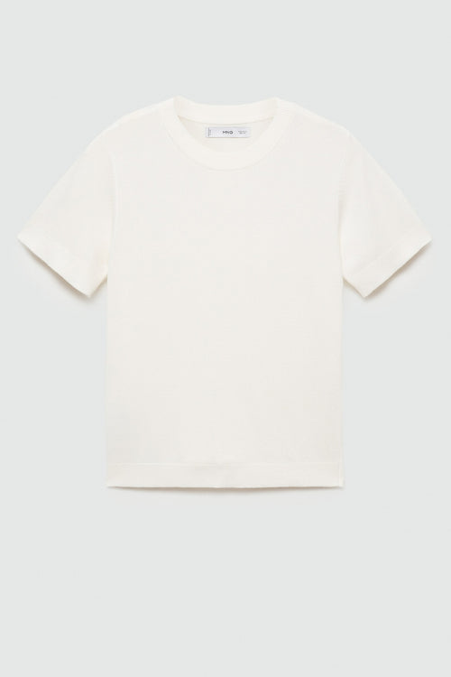 Pull col rond Écru - MANGO