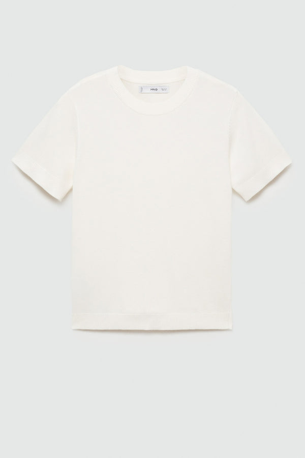 Pull col rond Écru - MANGO