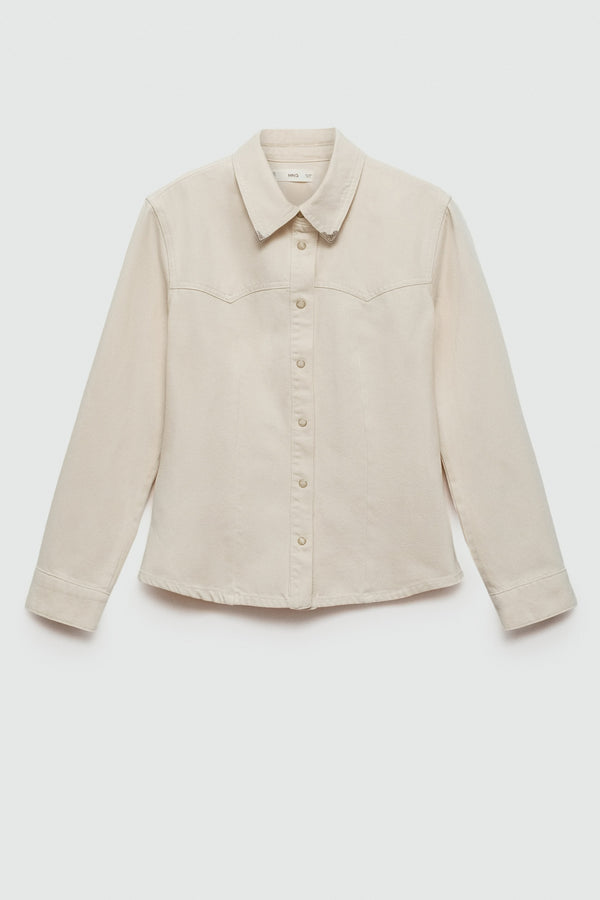 Chemisier (manches longues) Blanc - MANGO