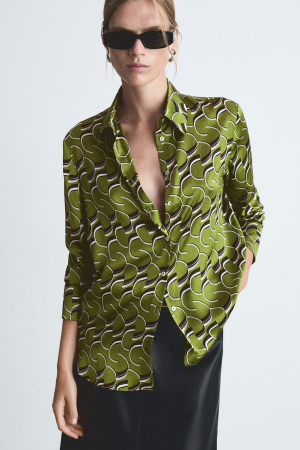 Chemisier (manches longues) Vert - MANGO