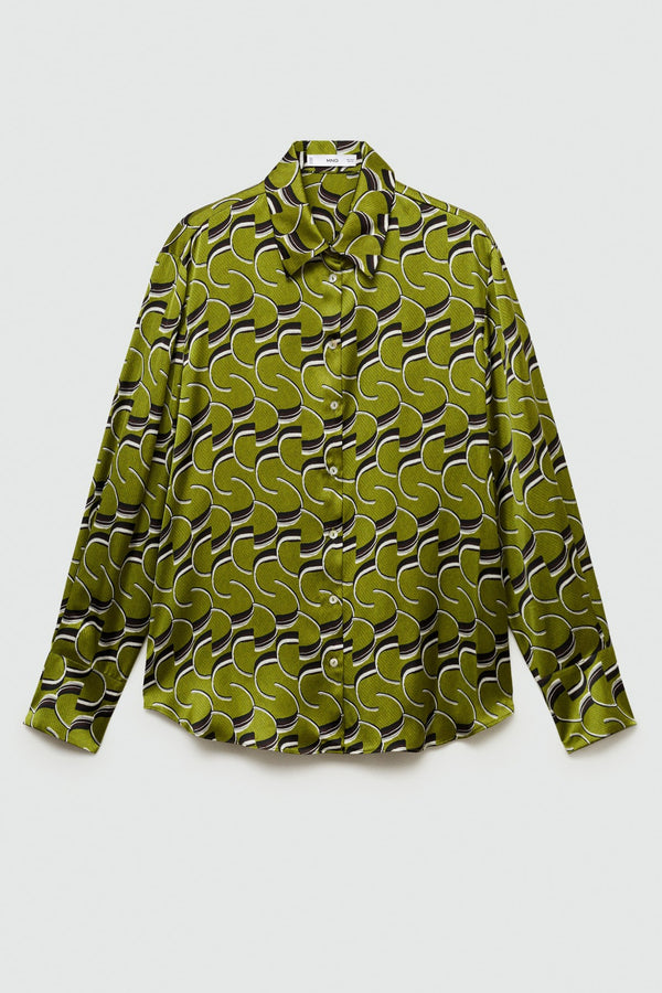 Chemisier (manches longues) Vert - MANGO