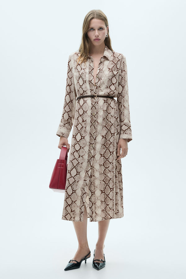 Robe  Brun - MANGO