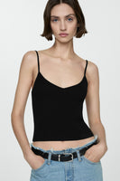 Top (bandes fines) Noir - MANGO