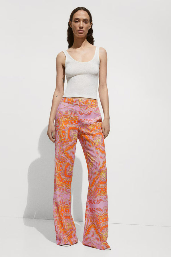 Pantalon coloré Rose - MANGO
