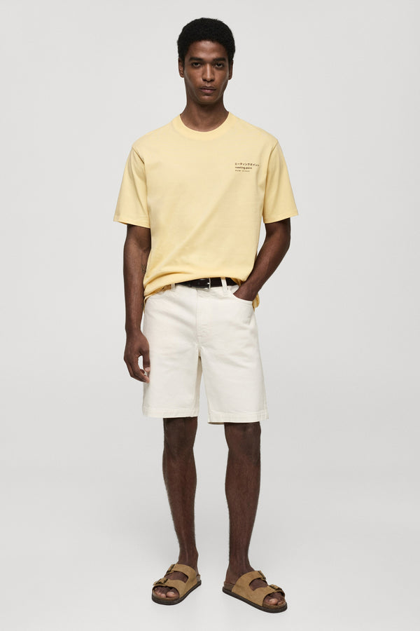 T-shirt (manches courtes) Jaune - MANGO