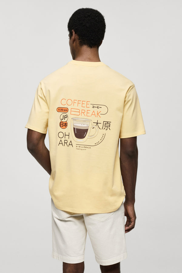 T-shirt (manches courtes) Jaune - MANGO
