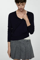 Trui met V-hals Blauw - MANGO