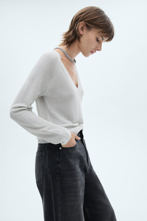 Pull col V Agenté - MANGO