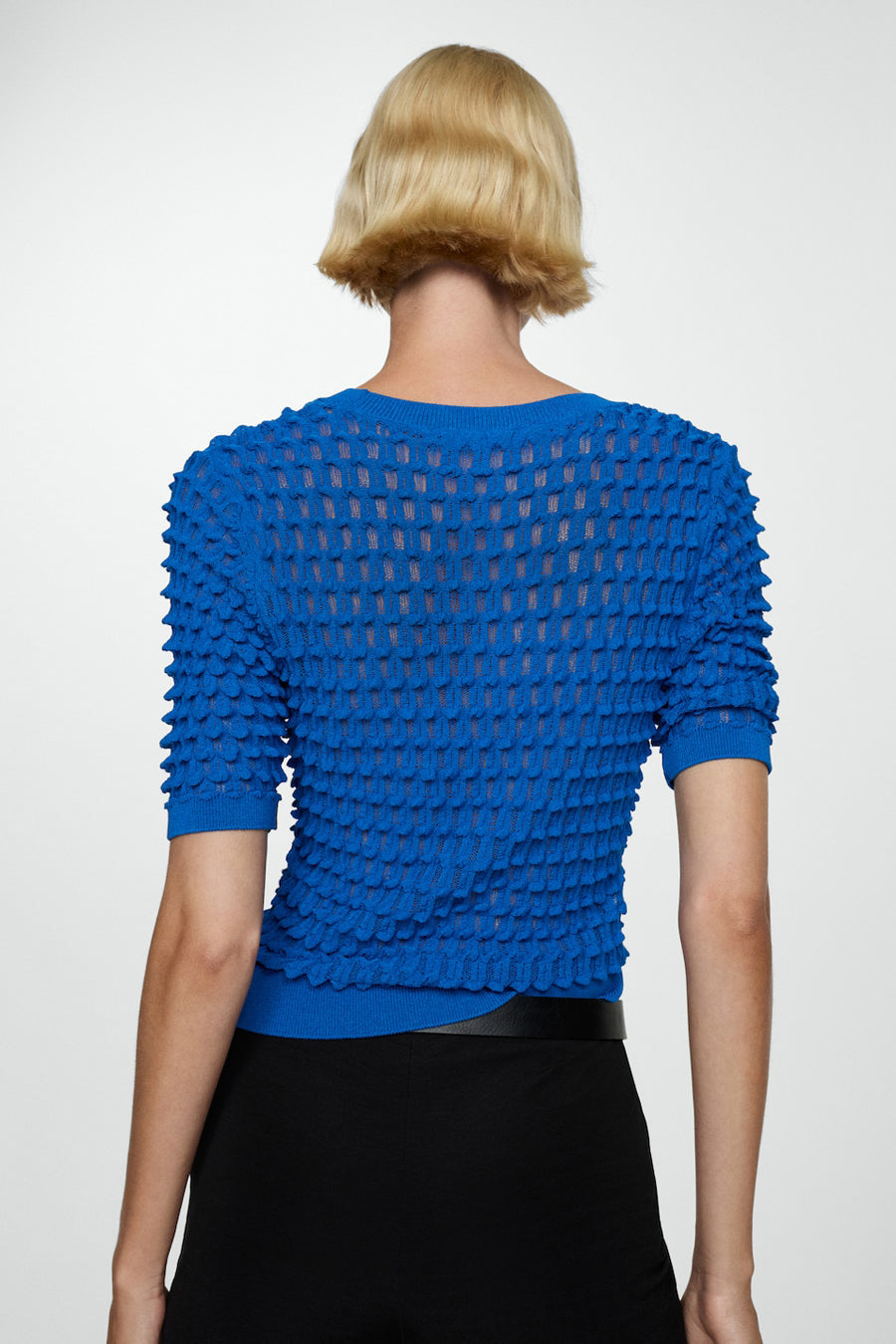 Trui met ronde hals Blauw - MANGO