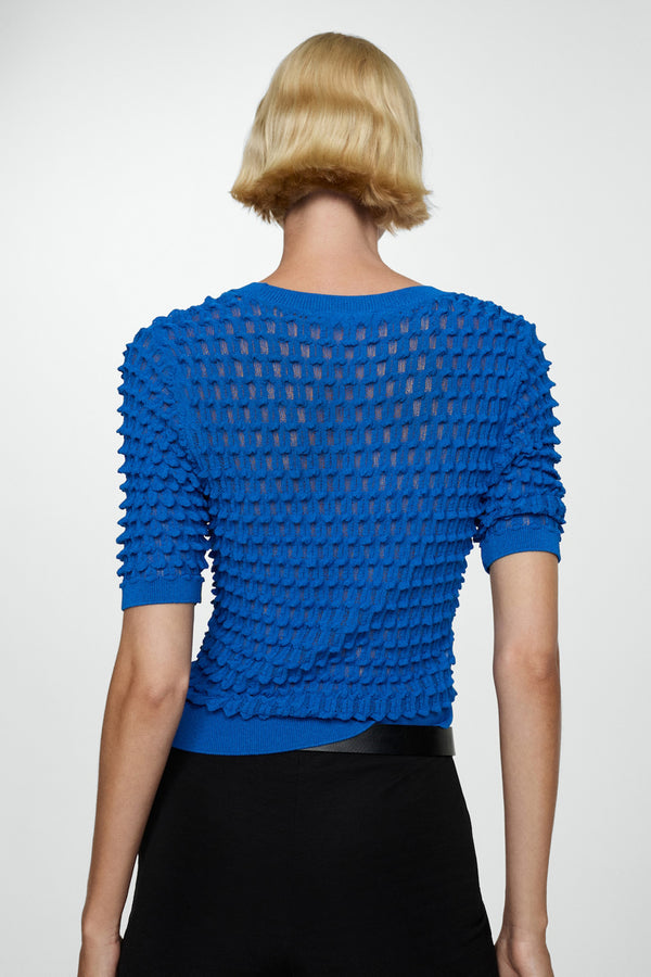 Trui met ronde hals Blauw - MANGO