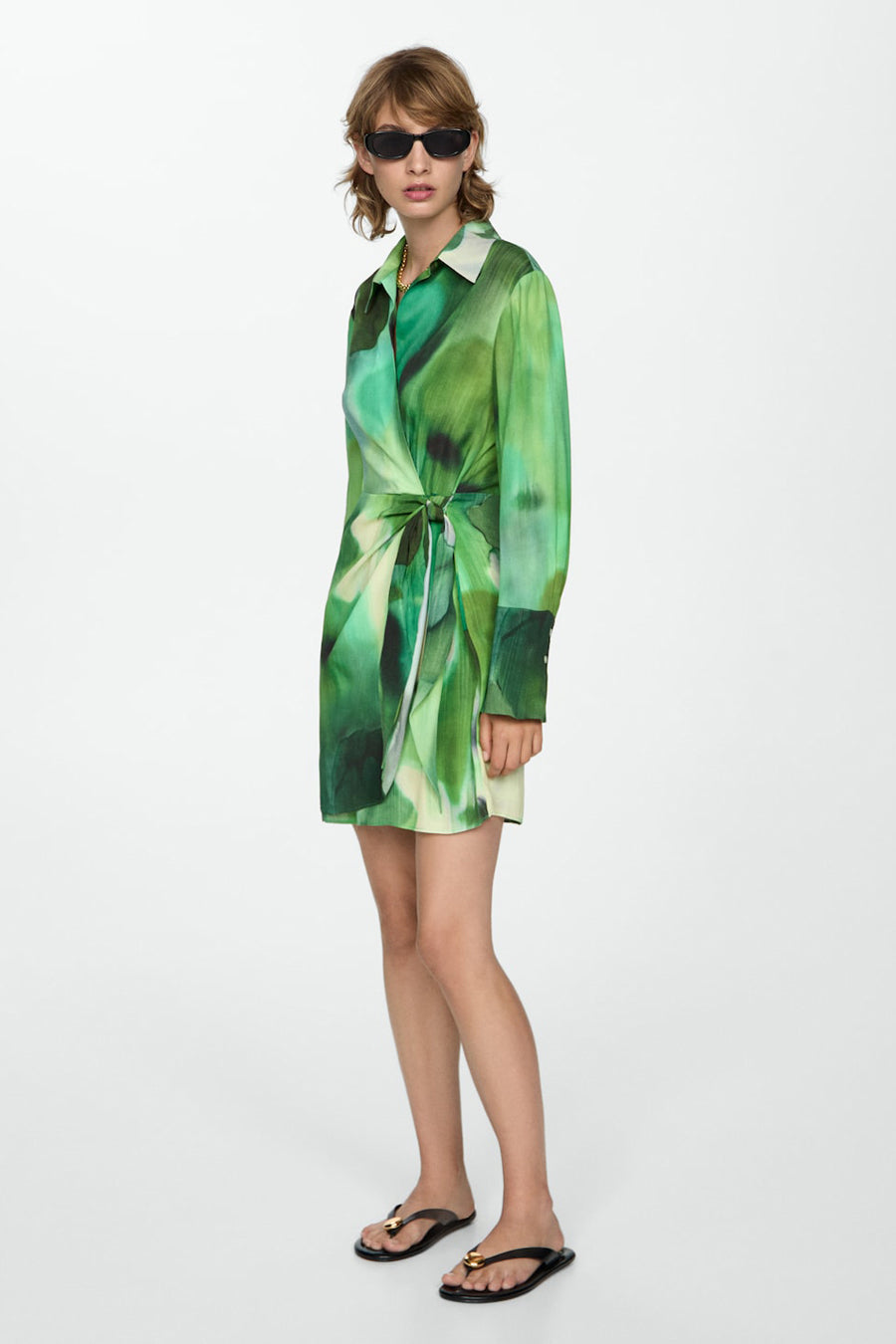 Robe  Vert - MANGO