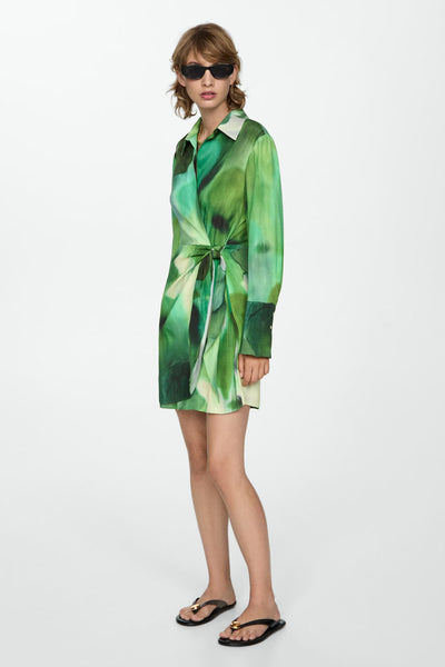 Robe  Vert - MANGO