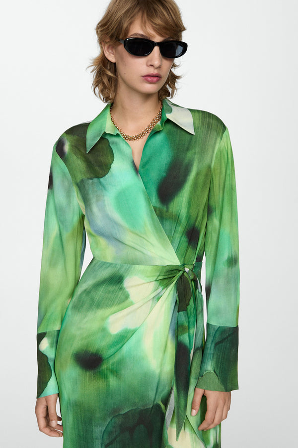 Robe  Vert - MANGO