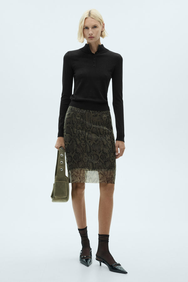 Pull col rond Noir - MANGO