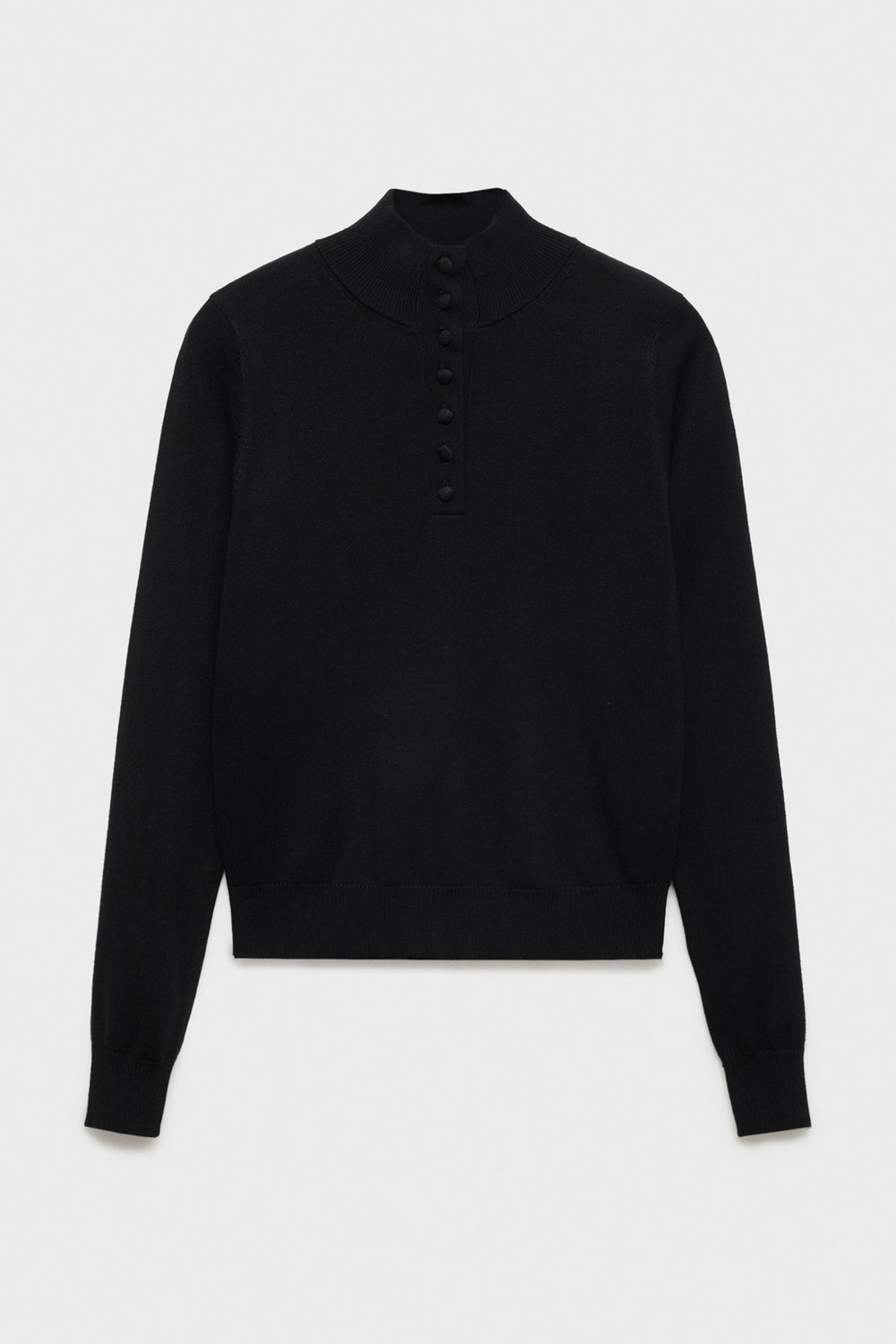 Pull col rond Noir - MANGO
