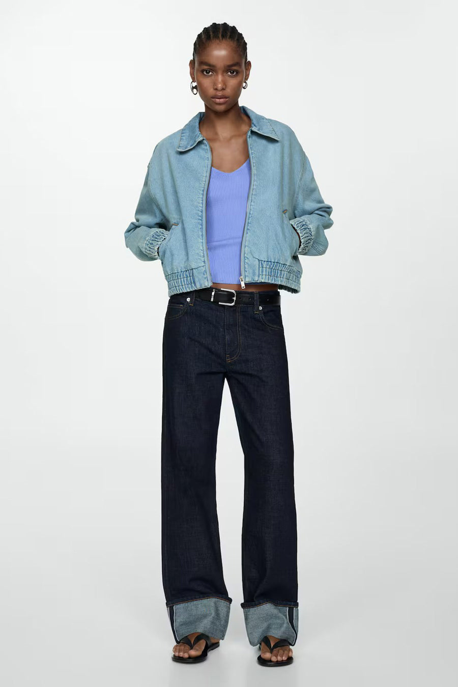 Chemisier (sans manches) Bleu - MANGO