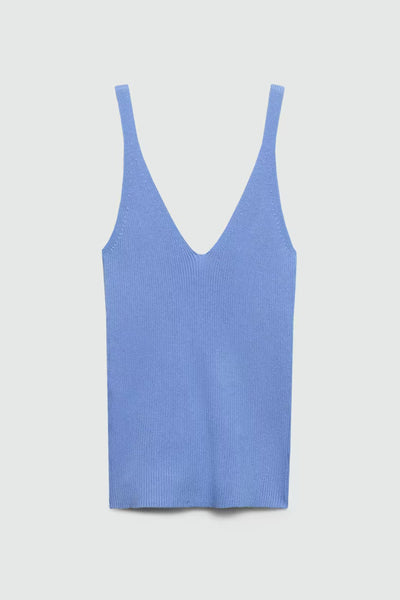 Chemisier (sans manches) Bleu - MANGO