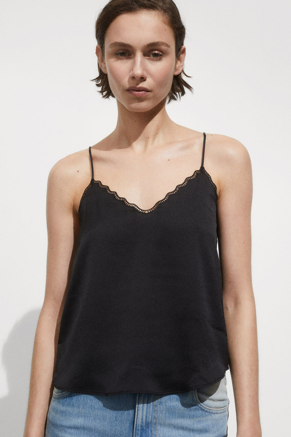 Blouse (zonder mouwen) Zwart - MANGO