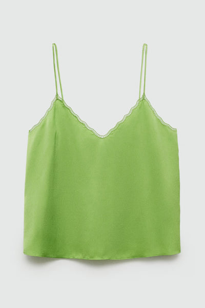 Blouse (zonder mouwen) Groen - MANGO