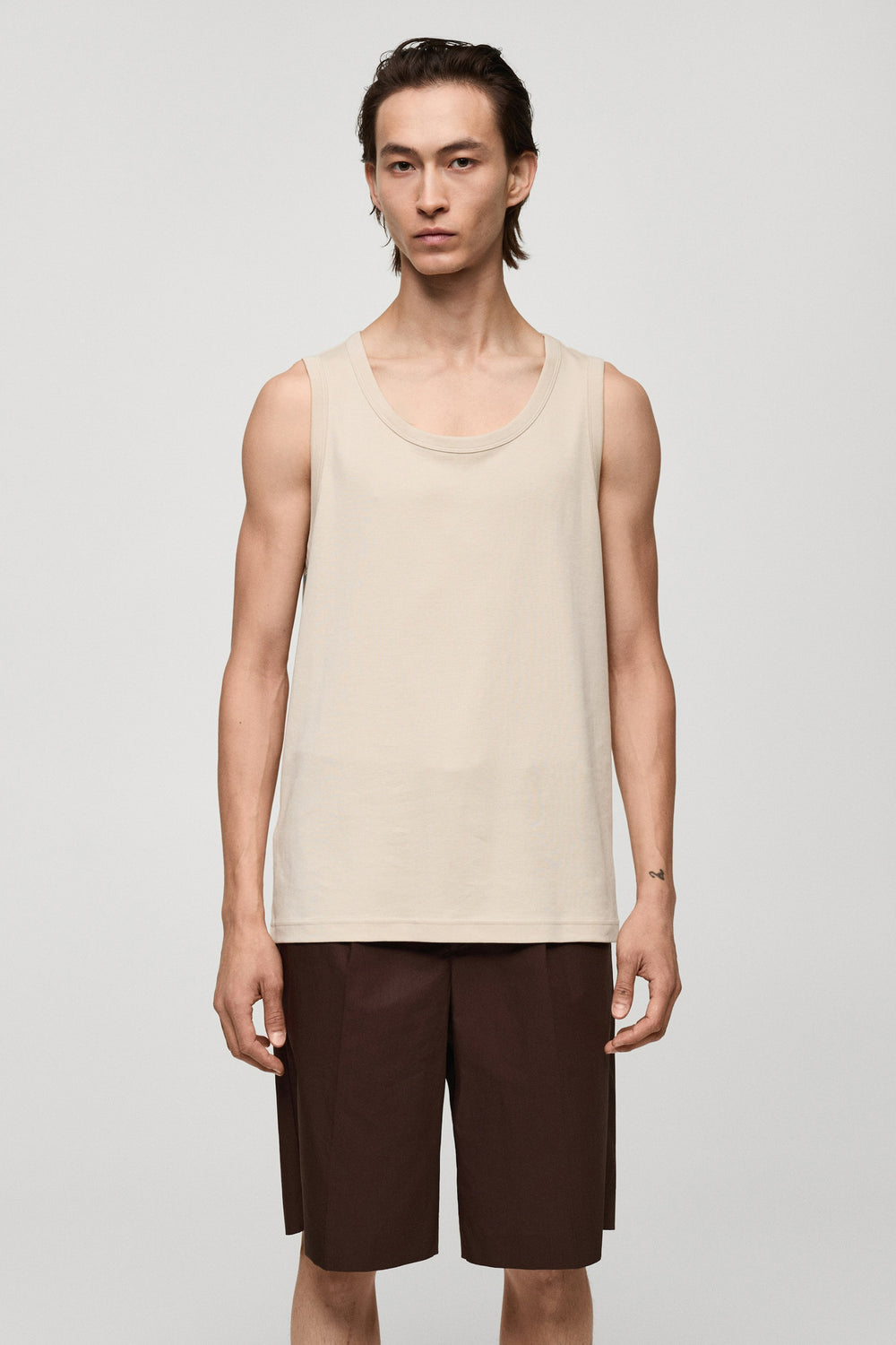 T-shirt (manches courtes) Beige - MANGO
